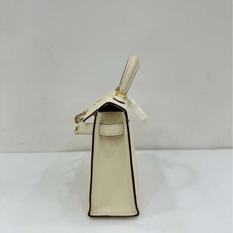 Hermes mini kelly 二代 奶油白金扣 Z刻 Epsom皮-4
