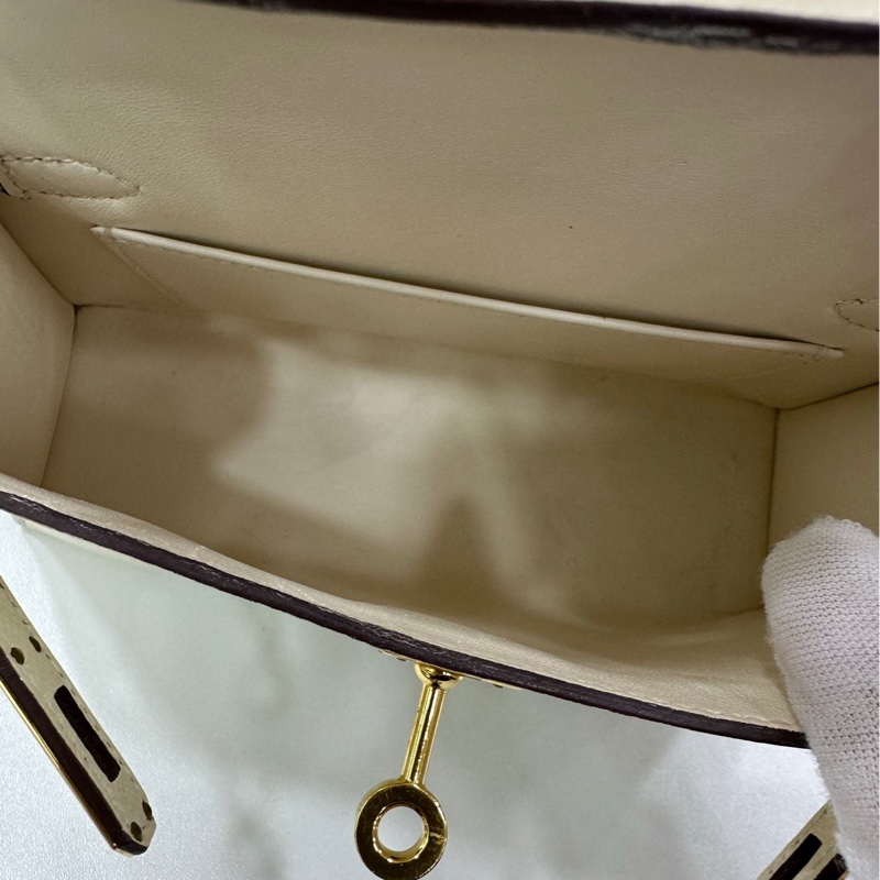 Hermes mini kelly 二代 奶油白金扣 Z刻 Epsom皮-8