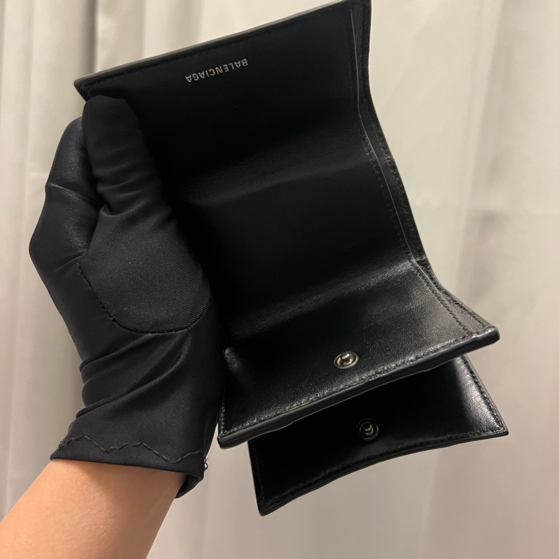 🇮🇹義大利購入｜Balenciaga HOURGLASS迷你鱷魚壓紋短夾｜現貨-3