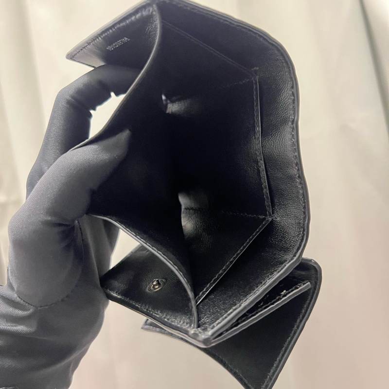 🇮🇹義大利購入｜Balenciaga HOURGLASS迷你鱷魚壓紋短夾｜現貨-5