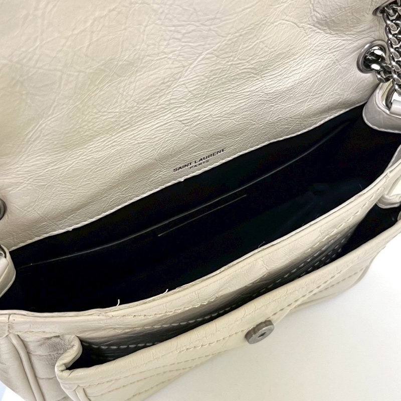 SAINT LAURENT YSL聖羅蘭奶油白小號NiKi D扣🥚🥚-15