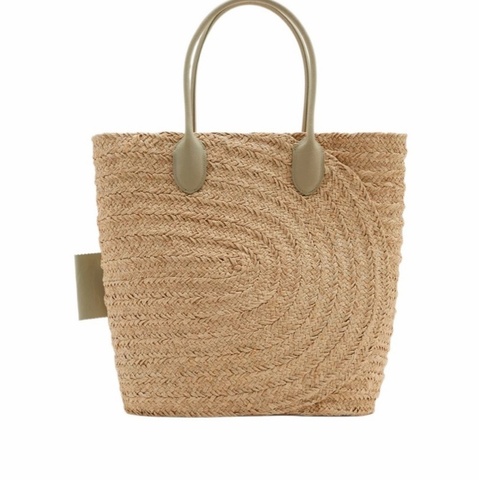 Burberry 女士 拉菲草編織手提包均碼碼常規、49cm*21cm*42cm