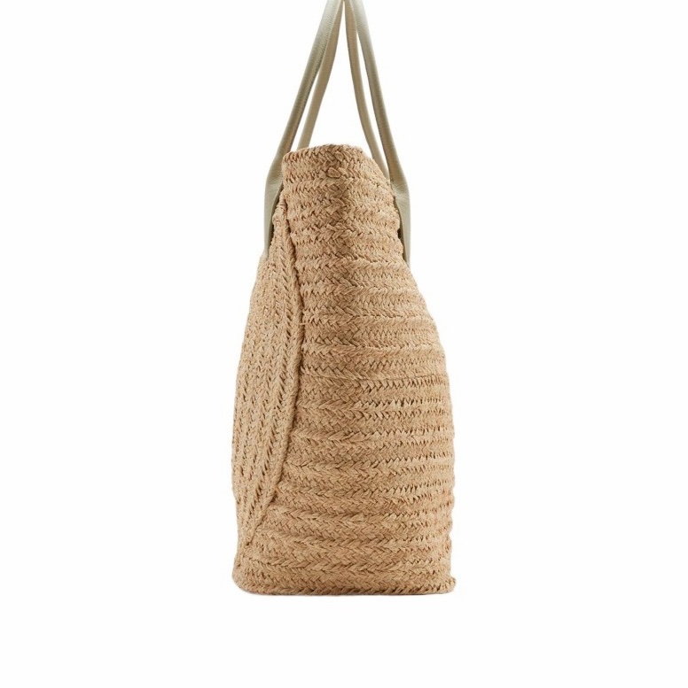 Burberry 女士 拉菲草編織手提包均碼碼常規、49cm*21cm*42cm-3