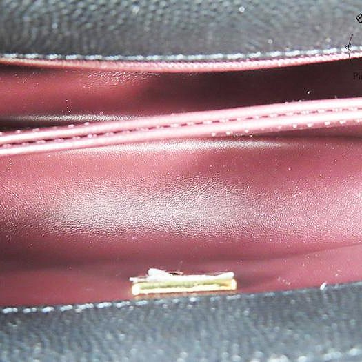 【巴黎站二手名牌專賣店】＊現貨＊CHANEL香奈兒真品＊黑色荔枝皮革淡金雙C MINI HANDLE 手提斜背包-3
