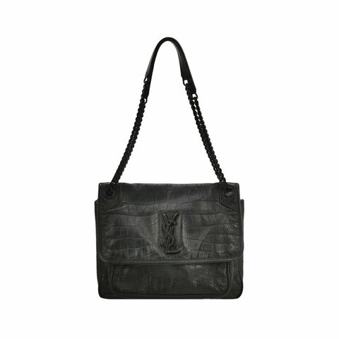 Saint Laurent Niki中型牛皮純色YSL標誌單肩包