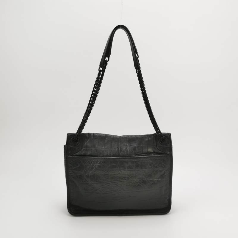 Saint Laurent Niki中型牛皮純色YSL標誌單肩包-4