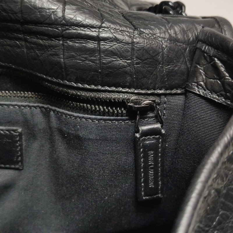 Saint Laurent Niki中型牛皮純色YSL標誌單肩包-15