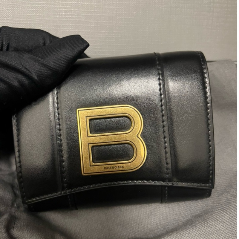 🇬🇧英國購入｜Balenciaga Black Calfskin Hourglass短夾｜現貨-1