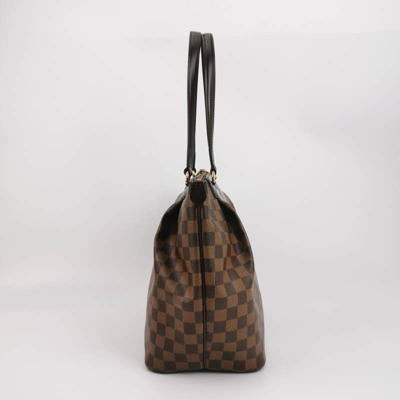 Louis Vuitton (LV) Westminster牛皮棋盤格Logo標誌飾邊餃子包單肩包-2