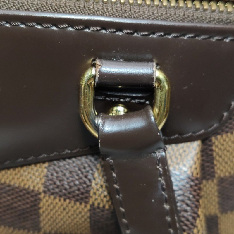 Louis Vuitton (LV) Westminster牛皮棋盤格Logo標誌飾邊餃子包單肩包-10