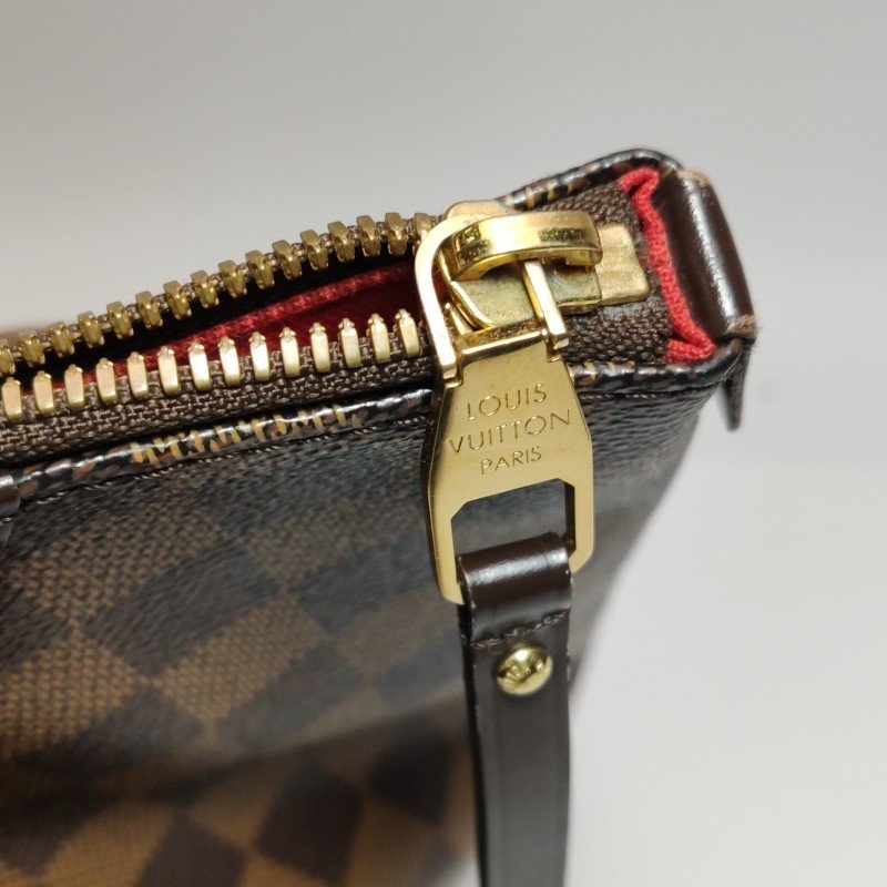 Louis Vuitton (LV) Westminster牛皮棋盤格Logo標誌飾邊餃子包單肩包-11