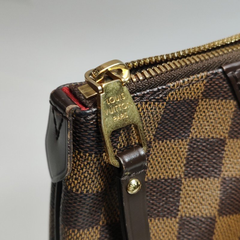 Louis Vuitton (LV) Westminster牛皮棋盤格Logo標誌飾邊餃子包單肩包-13