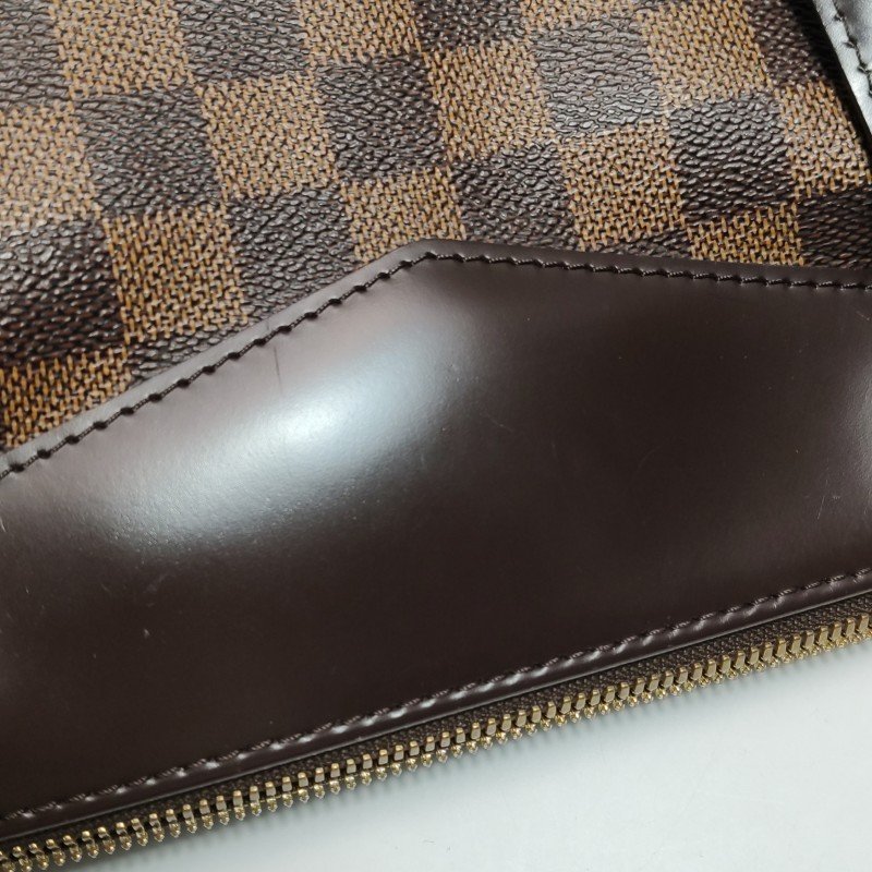 Louis Vuitton (LV) Westminster牛皮棋盤格Logo標誌飾邊餃子包單肩包-16