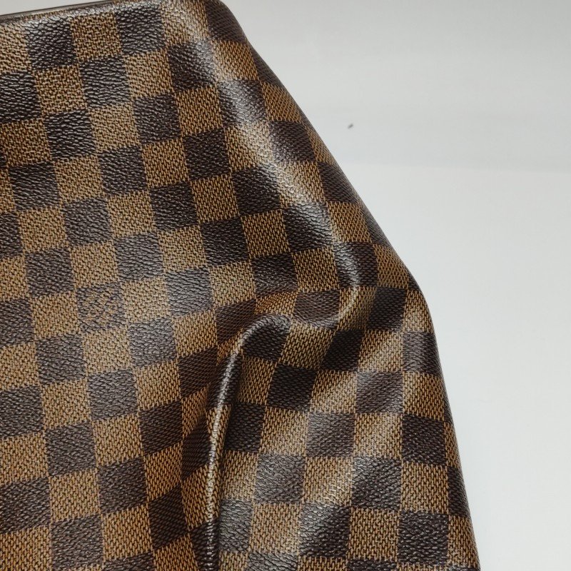 Louis Vuitton (LV) Westminster牛皮棋盤格Logo標誌飾邊餃子包單肩包-17