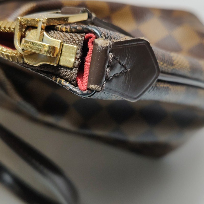 Louis Vuitton (LV) Westminster牛皮棋盤格Logo標誌飾邊餃子包單肩包-20