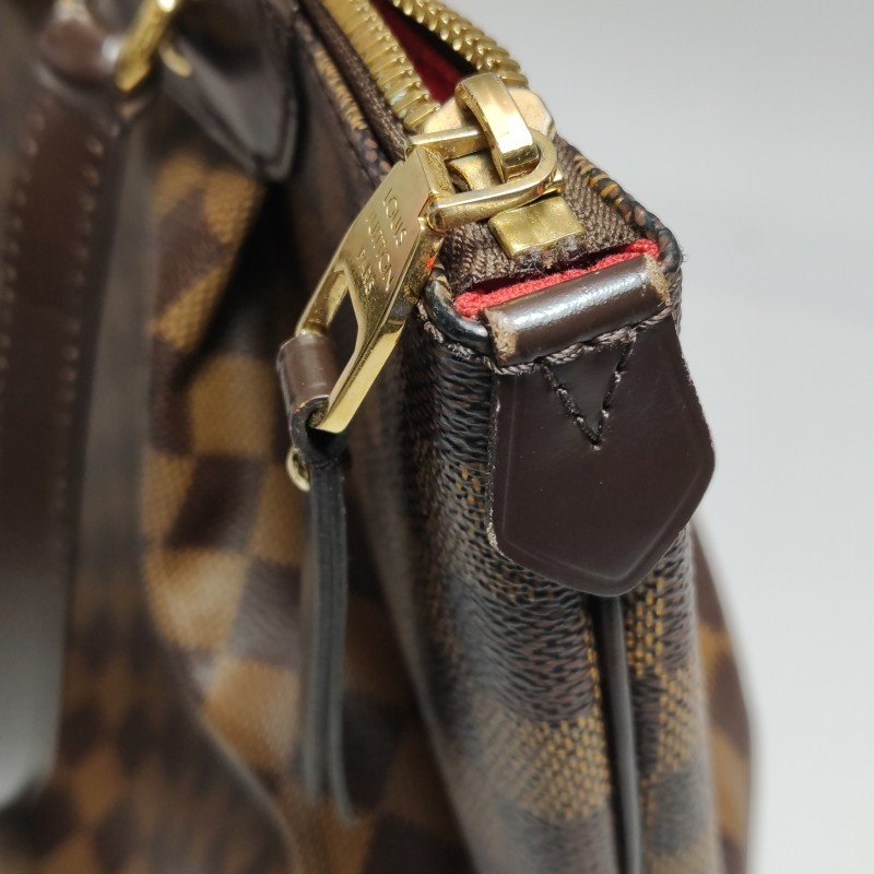 Louis Vuitton (LV) Westminster牛皮棋盤格Logo標誌飾邊餃子包單肩包-21