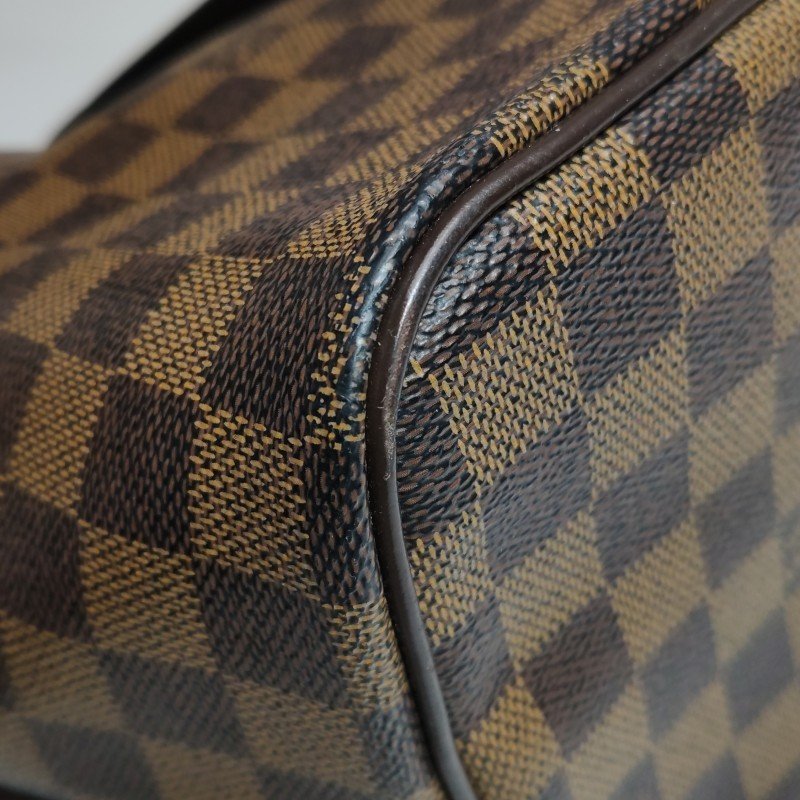 Louis Vuitton (LV) Westminster牛皮棋盤格Logo標誌飾邊餃子包單肩包-23