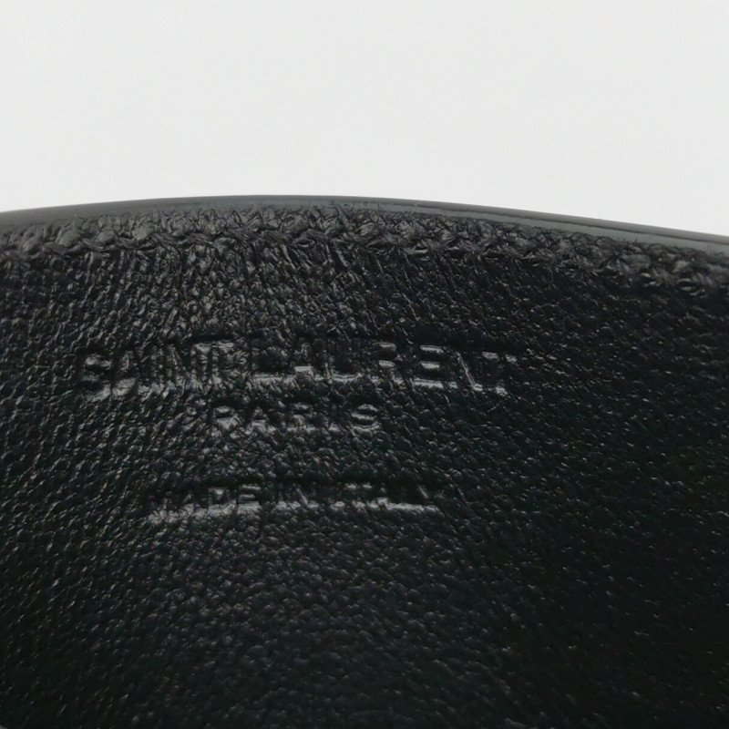 Saint Laurent 牛皮鉚釘裝飾字母logo卡包-6