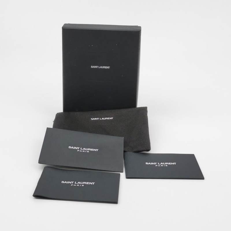 Saint Laurent 牛皮鉚釘裝飾字母logo卡包-7
