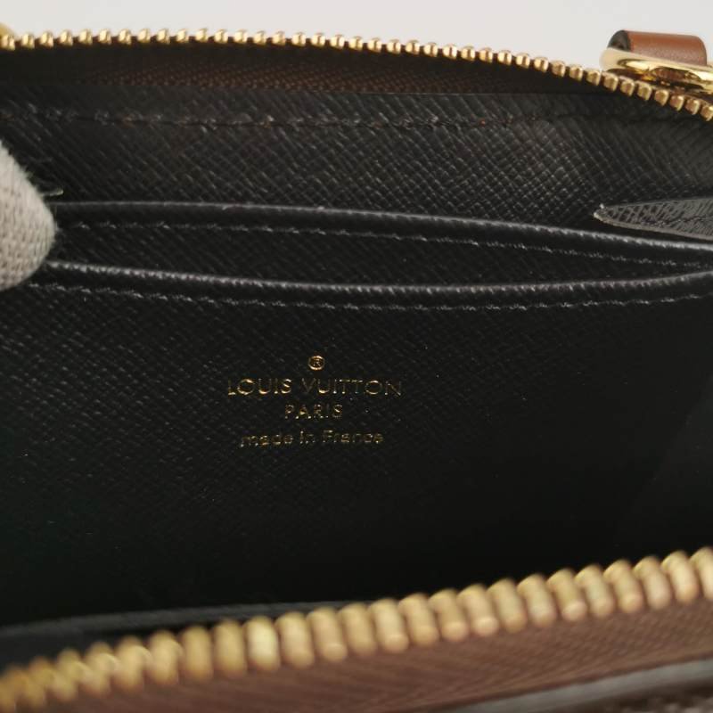 Louis Vuitton (LV) Dauphine達芙妮牛皮拼色老花LV搭扣錢包晶片款-6