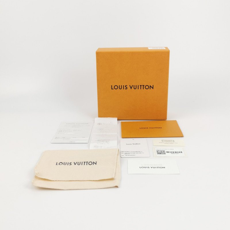 Louis Vuitton (LV) Dauphine達芙妮牛皮拼色老花LV搭扣錢包晶片款-7