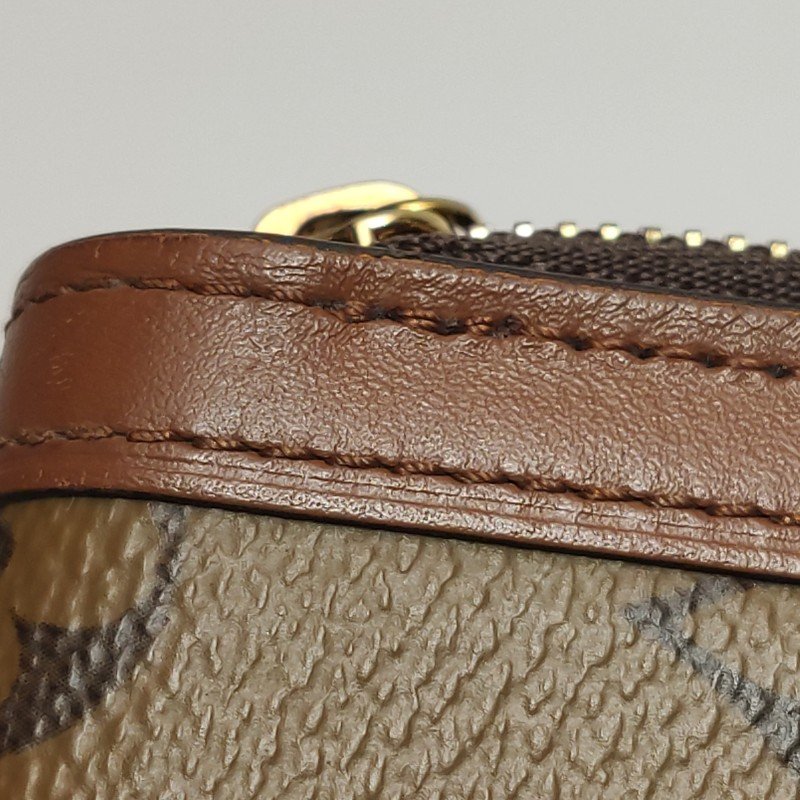 Louis Vuitton (LV) Dauphine達芙妮牛皮拼色老花LV搭扣錢包晶片款-14