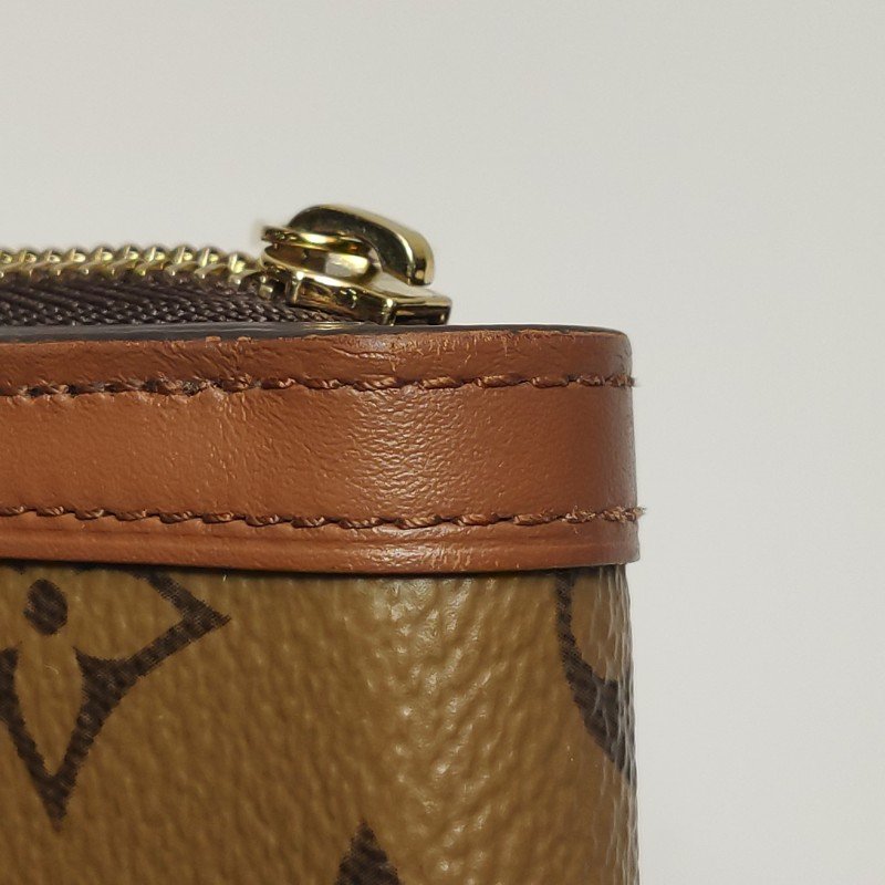 Louis Vuitton (LV) Dauphine達芙妮牛皮拼色老花LV搭扣錢包晶片款-17