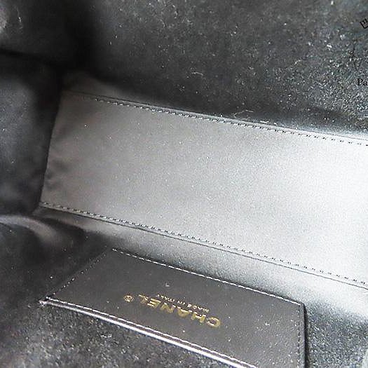 【巴黎站二手名牌專賣店】＊全新現貨＊CHANEL 香奈兒 真品＊黑色荔枝皮革25 BAG金鏈MINI肩背包-4
