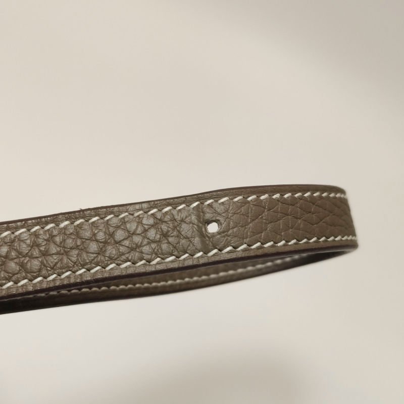 Hermes Halzan25馬鐙形手把斜背包單肩包TC牛皮金扣18etoupe大象灰Y刻-22