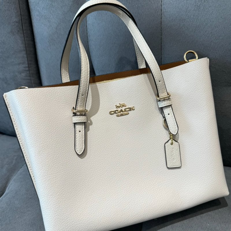 【🇯🇵購入 包況優🤍】Coach Mollie Tote 25 荔枝紋皮革托特包-0
