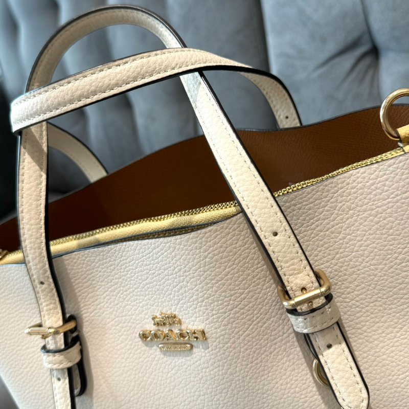 【🇯🇵購入 包況優🤍】Coach Mollie Tote 25 荔枝紋皮革托特包-4