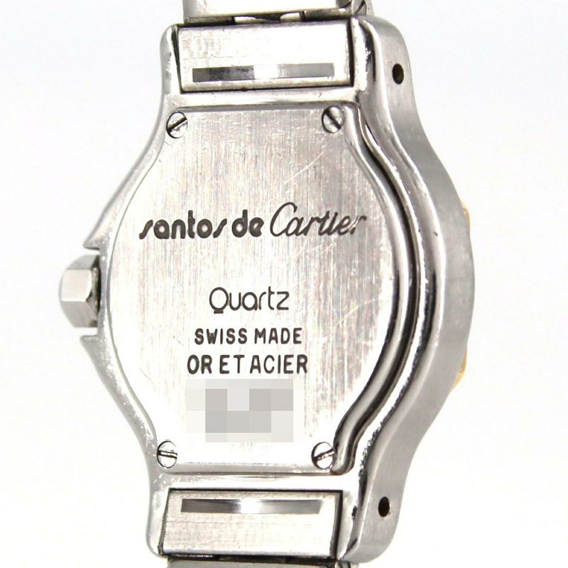 卡地亞 Santos Octagon SM 雙色 W2001683 SSxYG 石英錶-4