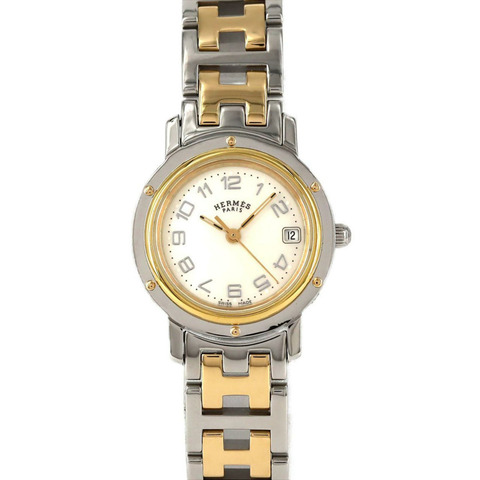 愛馬仕 Clipper Nacre 組合款 CL4.220 SSxGP 石英錶