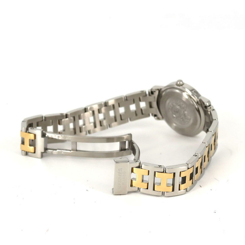 愛馬仕 Clipper Nacre 組合款 CL4.220 SSxGP 石英錶-6