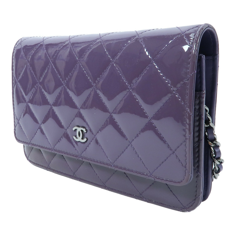 CHANEL 漆皮皮革WOC Wallet On Chain鏈帶肩背袋-2