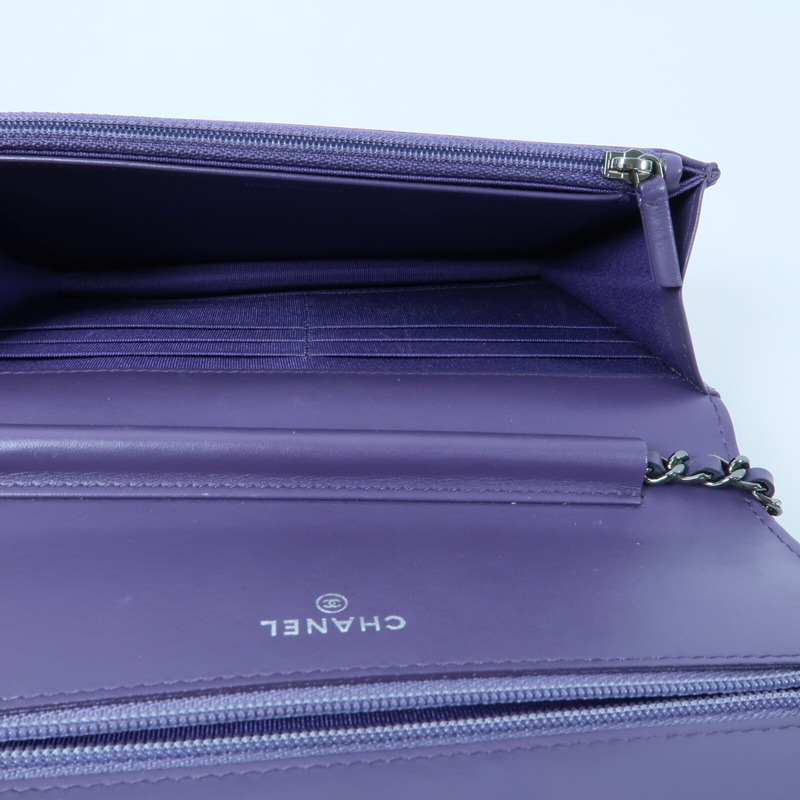 CHANEL 漆皮皮革WOC Wallet On Chain鏈帶肩背袋-4