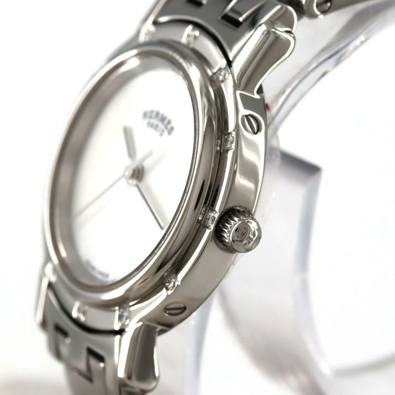 愛馬仕 Clipper Nacre 12P CL4.230 不鏽鋼石英錶-3