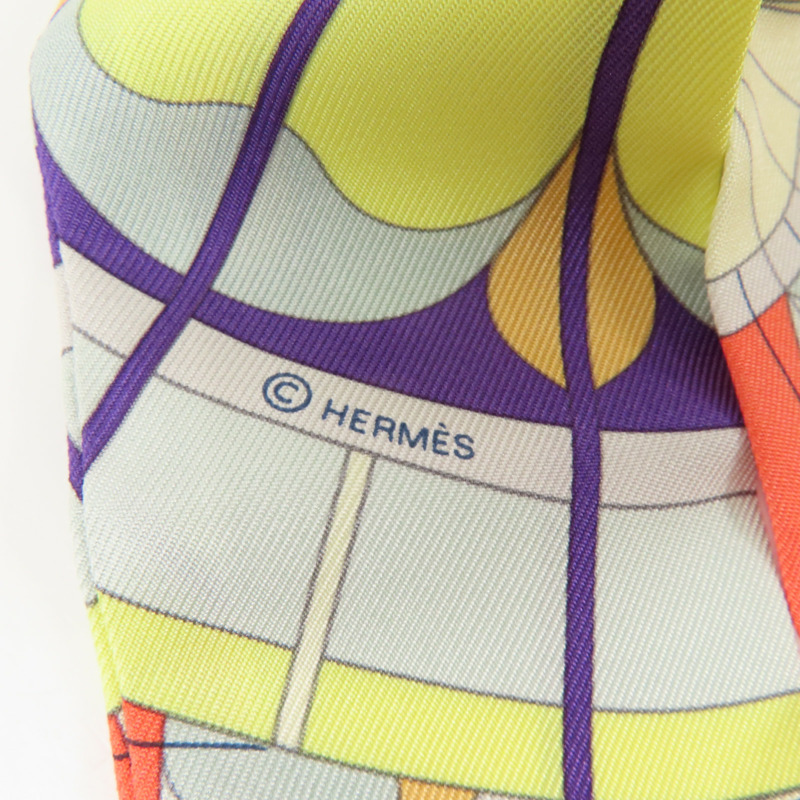 HERMES 絲質Twilly絲巾-5