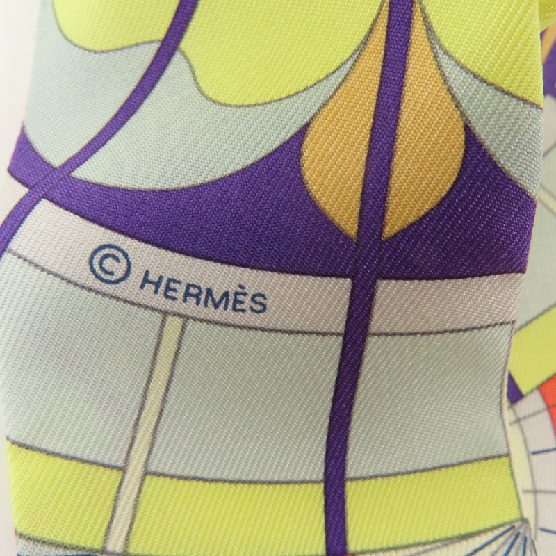 HERMES 絲質Twilly絲巾-5