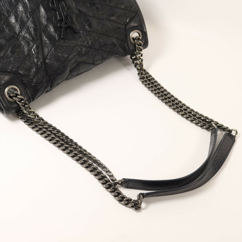 YVES SAINT LAURENT 牛皮皮革Niki Medium Bag鏈帶肩背袋-7