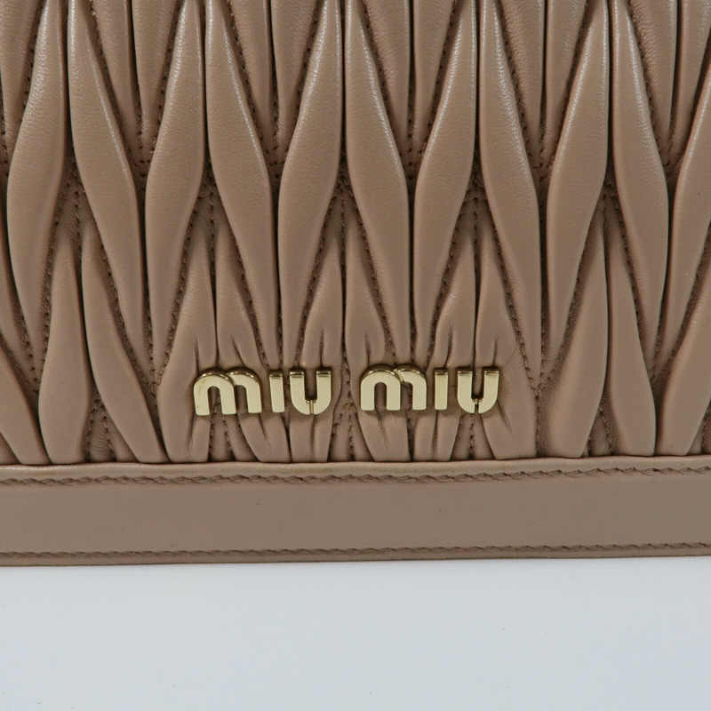 Miu Miu 羊皮皮革2 Way Shoulder鏈帶手挽肩背兩用袋-7