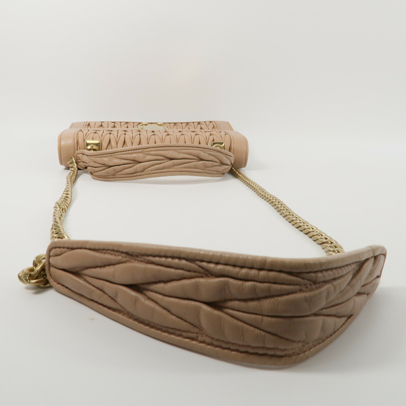 Miu Miu 羊皮皮革2 Way Shoulder鏈帶手挽肩背兩用袋-10
