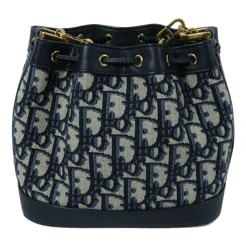 Dior 帆布Mini Oblique Bucket Bag鏈帶肩背袋-1