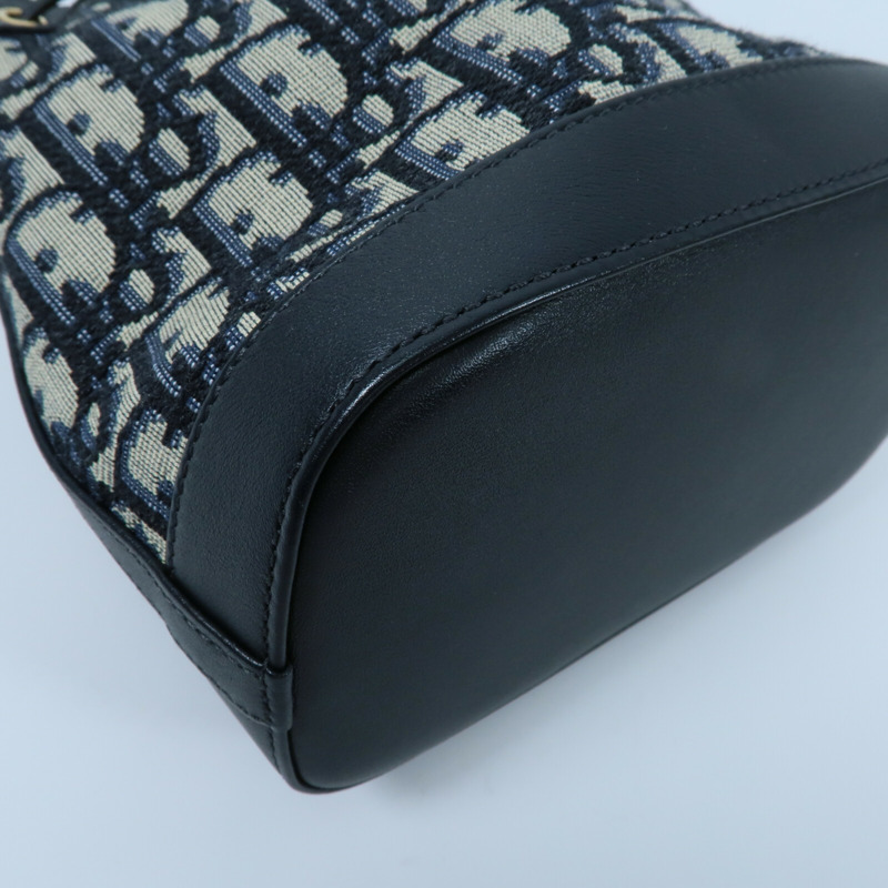 Dior 帆布Mini Oblique Bucket Bag鏈帶肩背袋-12