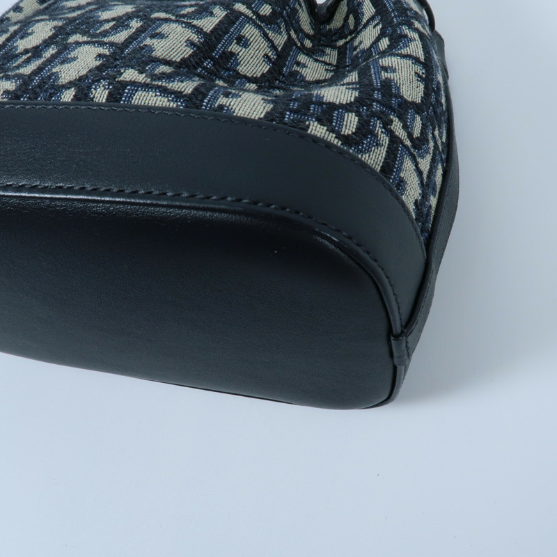 Dior 帆布Mini Oblique Bucket Bag鏈帶肩背袋-14