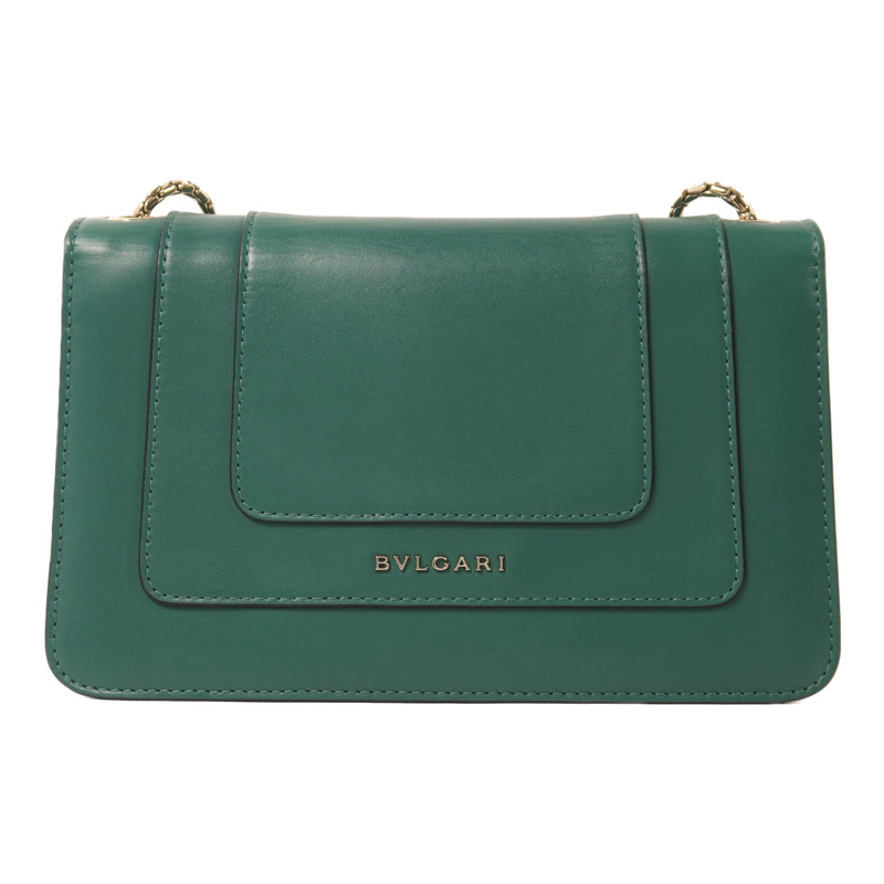 BVLGARI 牛皮皮革Serpenti Forever East West鏈帶肩背袋-1