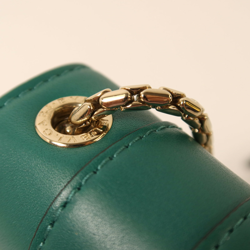 BVLGARI 牛皮皮革Serpenti Forever East West鏈帶肩背袋-18