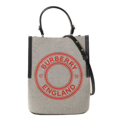 BURBERRY 帆布Small Peggy Bucket Bag手挽肩背兩用袋