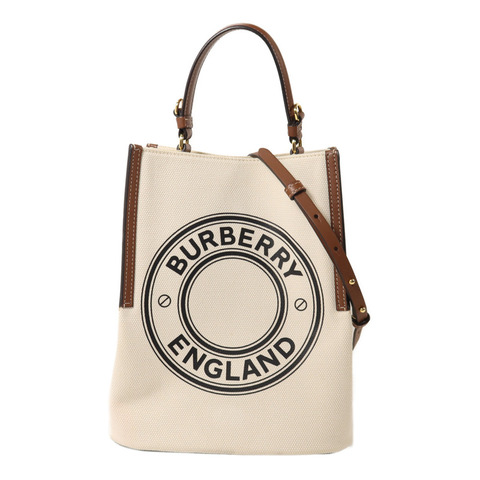 BURBERRY 帆布Small Peggy Bucket Bag手挽肩背兩用袋