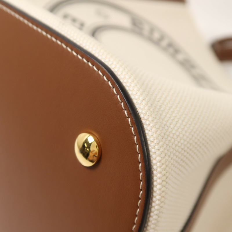 BURBERRY 帆布Small Peggy Bucket Bag手挽肩背兩用袋-10